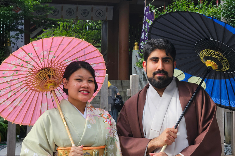 Kimono Photoshoot and Tea House Experience in Kagurazaka