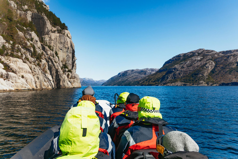 Au départ de Stavanger : Tour touristique en bateau pneumatique dans le Lysefjord