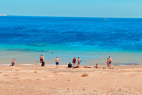 Sharm: Small Group White Island & Ras Mohammed Boat Cruise Small Group White Island & Transfer, without Snorkel Gear