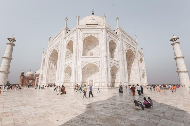 From Delhi: Taj Mahal Sunrise Tour & Agra Fort Visit AC Car, Guide, and Entry Fees