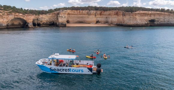 Albufeira Marina: Benagil Cave to Marinha Beach Kayak Tour