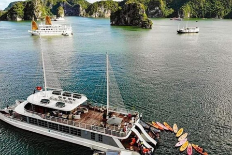 Hanoi:Halong Catamaran 5* Day Cruise,champoline,water slide Without Transfer Service