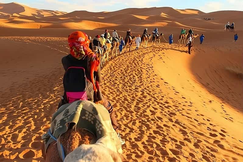 Depuis Fès : Merzouga (1 nuit), Ouarzazat (1 nuit), Marrakech - dromadaire