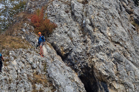 Brașov: Guided Gorge Hike, Caves, and Via Ferrata Adventure Brașov: Guided Hike and Caves