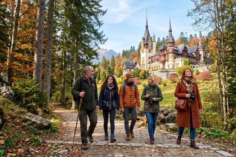 Bucharest-Dracula Castles, Peles-Cantacuzino-Brasov Day Tour COACH TOUR Audio guide in 24 languages