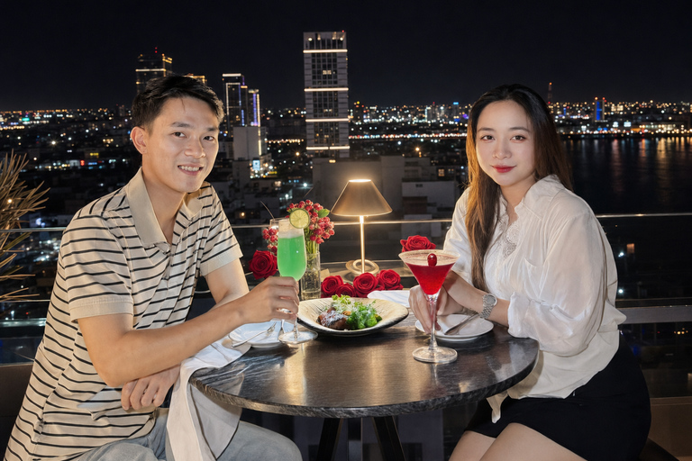 Da Nang: Panoramic Rooftop Dinner & Dragon Bridge Fire Show Dragon’s Flame Romance: Wine & Best View