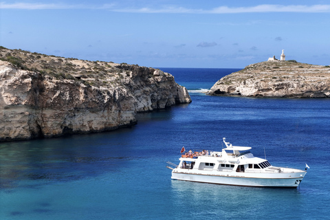 Full Day Round Malta Boat Trip — Hot Lunch & Swimming Stops