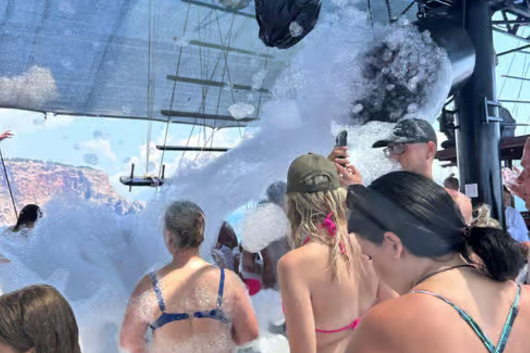 Side: Alanya Pirate Boat Tour with Swimming and Lunch Side: Alanya Sunset Pirate Boat Tour