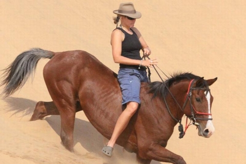 Parc du désert de Dubaï : balade à cheval d'1 h-1,5 h)Balade à cheval - parc du désert de Dubaï -1 h