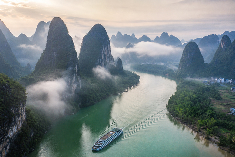 Guilin: Li River Cruise to Yangshuo with Optional Cave Tour 4-Star Cruise Ticket + Lunch + Pickup