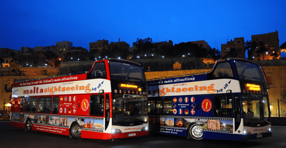 Malta By Night By Open-Top Bus With 60-Minute Stop at Mdina