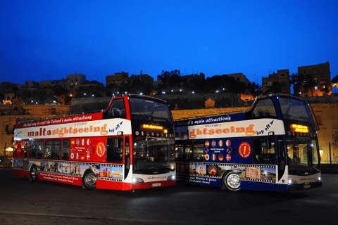 Malta By Night Open-Top Bus Tour, w tym 1-godzinny przystanek Mdina