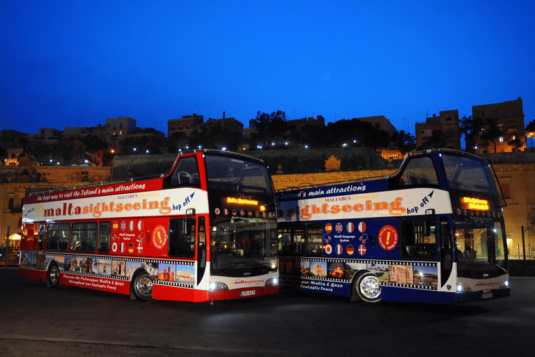 Malta: Nachttour im Open-Top-Bus & Zwischenstopp in Mdina