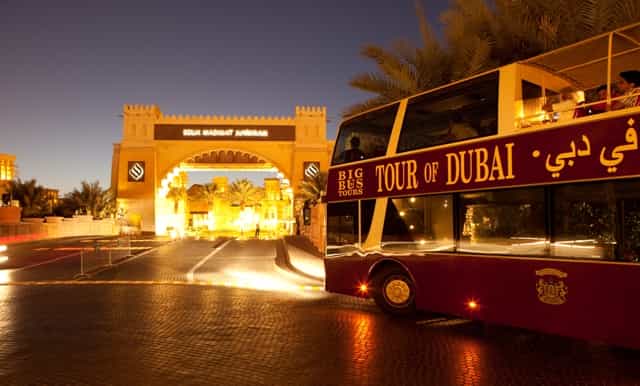 big busaftentur panoramasightseeingtur i dubai
