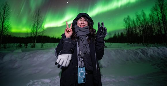 Rovaniemi: Garantierte Nordlichter-Tour – kostenlose Fotos
