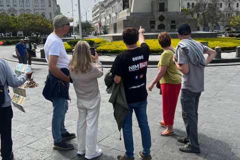 VISITE A PIED DES CATACOMBES DE LIMA DEPUIS MIRAFLORES, CENTRE HISTORIQUE, VINS+BUS