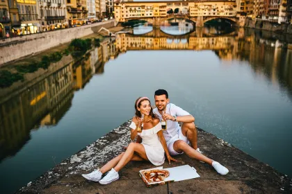 Florenz: Klassisches Fotoshooting mit der Ponte Vecchio Brücke