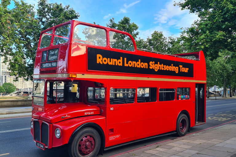 Londres: Passeio turístico guiado em um ônibus antigo de teto aberto