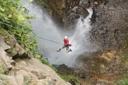 la fortuna canyoning and waterfall rappelling experience