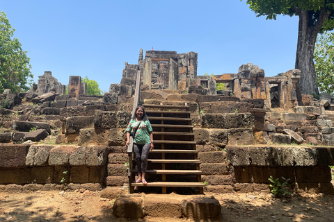 Battambang: Trem de bambu e caverna de morcegos saindo de Siem Reap