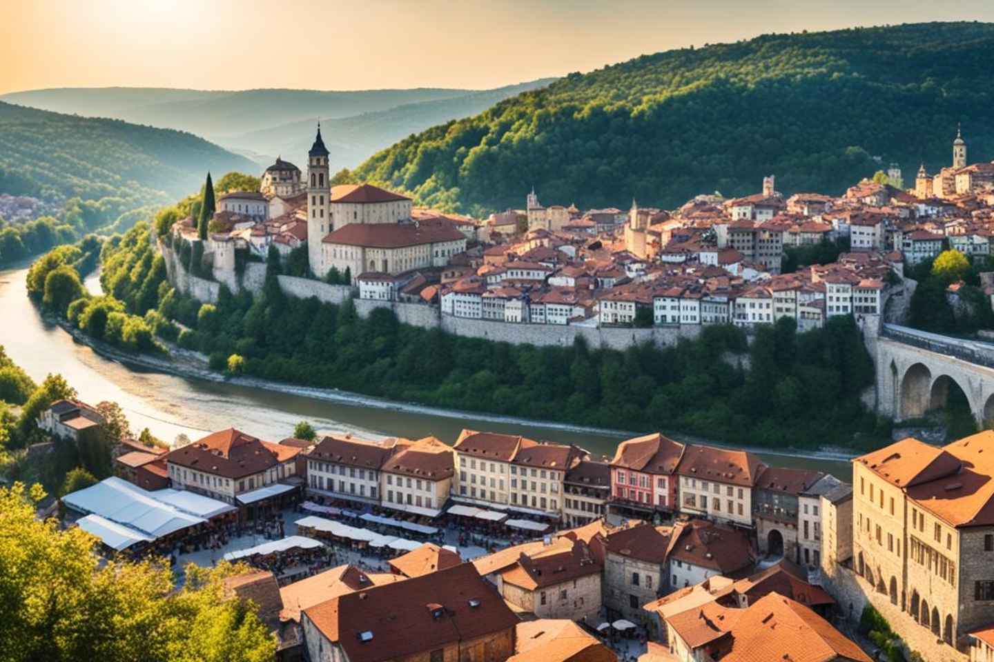 Depuis Bucarest : Excursion d'une journée à Veliko Tarnovo et Arbanassi