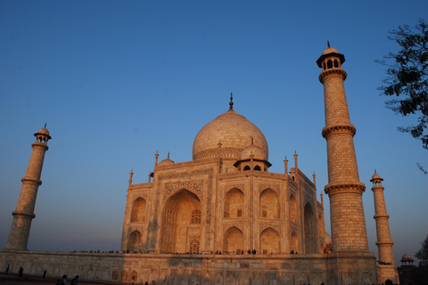 Von Delhi aus: Privater Ausflug zum Taj Mahal, Mathura und VrindavanTour mit Abholung, Guide, Tickets und Mittagessen