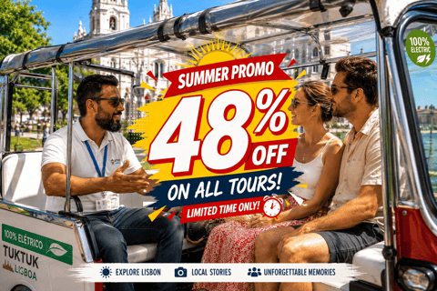 Lisbon: Multilingual Private TukTuk Tour with Live Guide Old Town Overview with Guide | Value for Money (Alfama)