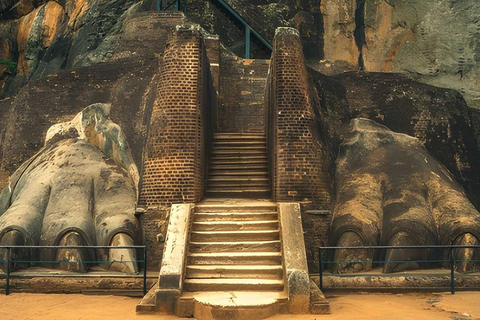 Pasikuda: Sigiriya Rock Fortress, Village, & Safari Tour Transport with Ticket