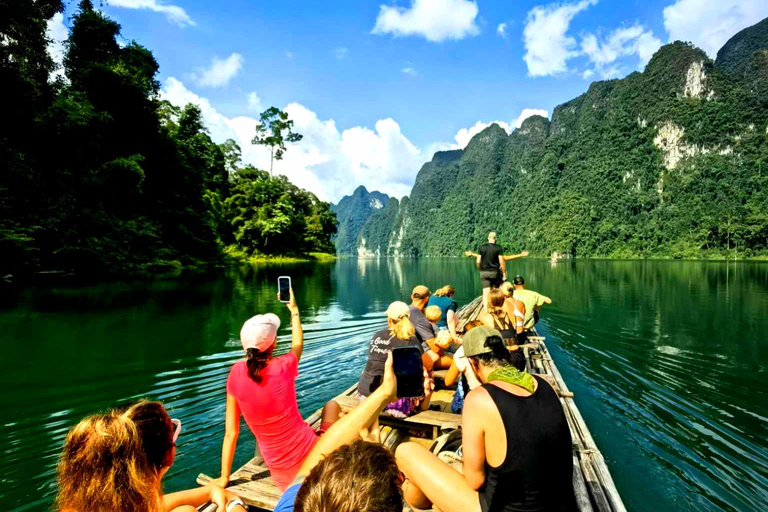 Phuket or Anywhere: 2-Days Cheow Lan Lake & Raft-Resort-FAN Option 1: From KhaoLak+KhaoSok with Roundtrip Hotel Transfer
