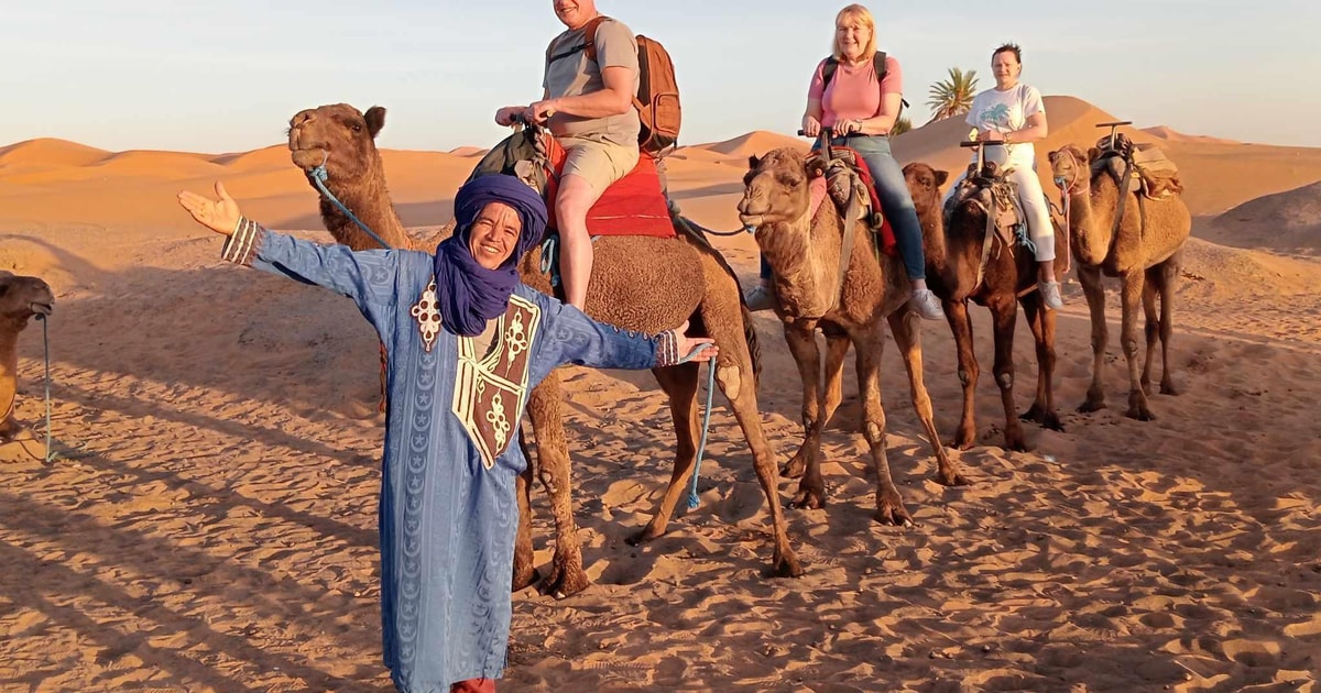 Camel trekking adventure in Erg Chebbi dunes Camel trekking adventure in Erg Chebbi dunes
