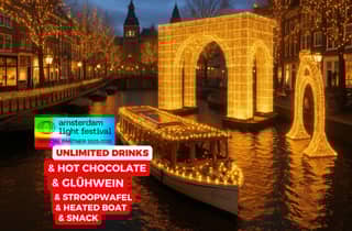 Amsterdam: Beheizte Bootsfahrt zum Lichterfest + unbegrenzte Drinks & Snacks