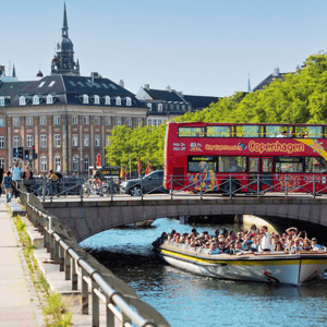 City Sightseeing Copenhagen HOHO Bus Tour + Bookable Boat