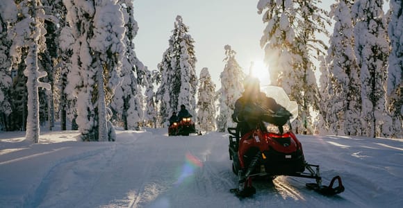 Levi: 3-Hour Snowmobile Safari Around Levi with Coffee Break