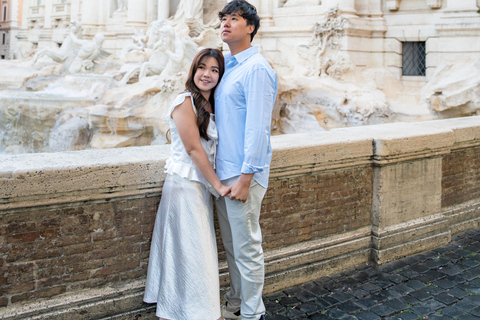 Rome: Private Editorial Shoot at Trevi Fountain or Colosseum Early Morning Trevi Fountain: 30-Minute Private Shoot