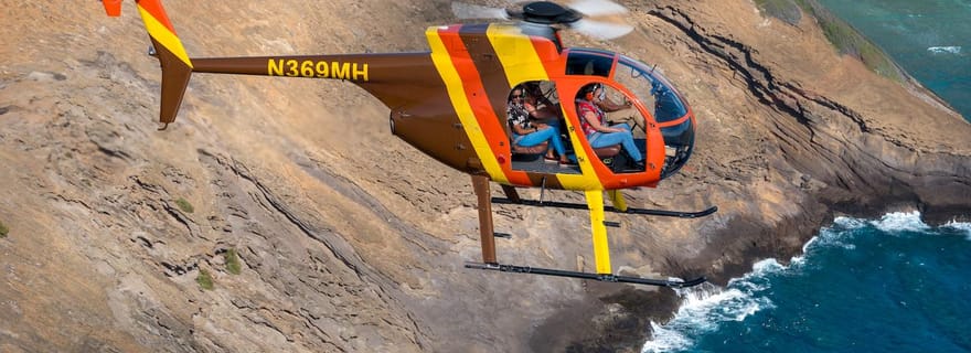 Oahu : Tour d'hélicoptère Magnum P.I. Doors-Off