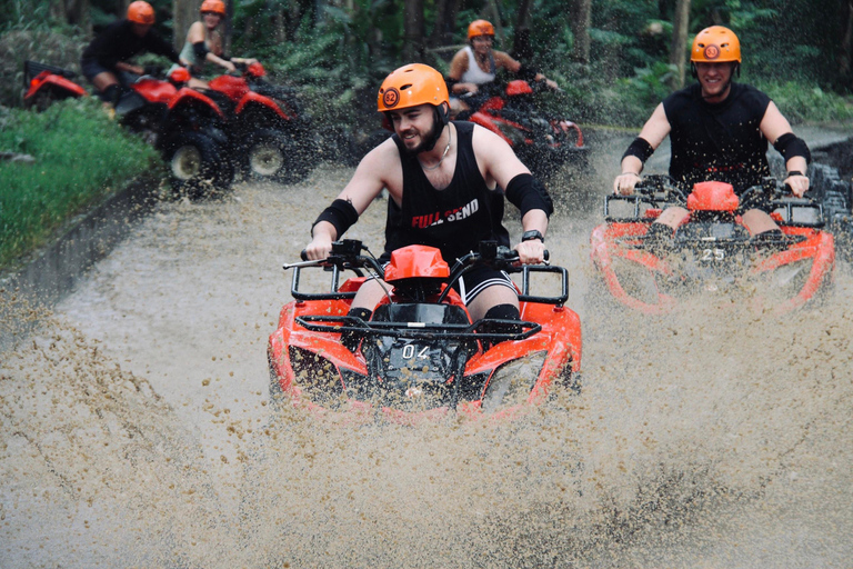 Ubud: ATV Quad Biking, Temple & Tibumana Waterfall Tour Tandem Ride ATV, Temple & Waterfall Tour