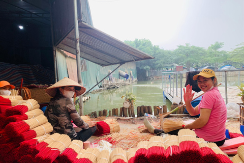 Der Kunsthandwerkerpfad von Hanoi: Räucherstäbchen-Dorf, Hutmacherei &amp; LackierungHalbtagestour: Kegelhut &amp; Weihrauchdorf &amp; Zugstraße