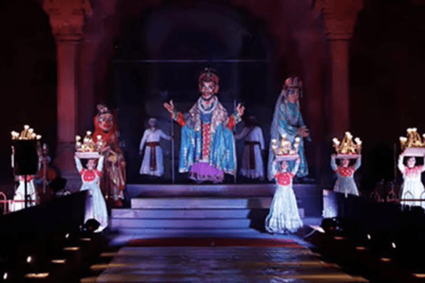Delhi: Red Fort Light & Sound Show with Private Car & Guide Red Fort Light and Sound Show Ticket+Car+Guide