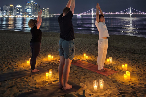 Busan: Gwangalli Beach Night Yoga & Photos
