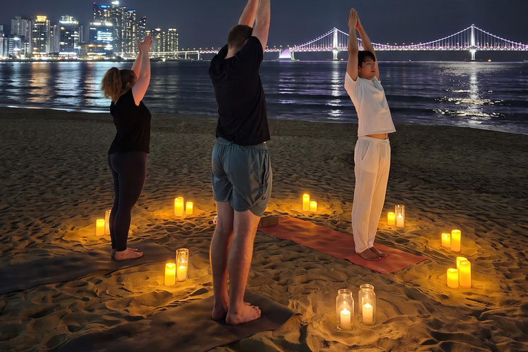 Busan: Gwangalli Beach Night Yoga & Photos