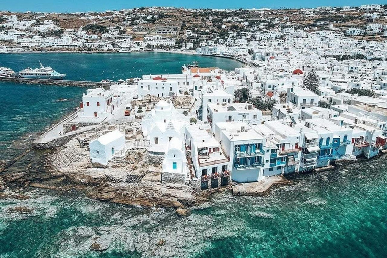 Cruzeiro guiado em Mykonos com um jipe exclusivo para passageiros: Visita obrigatória em 4h