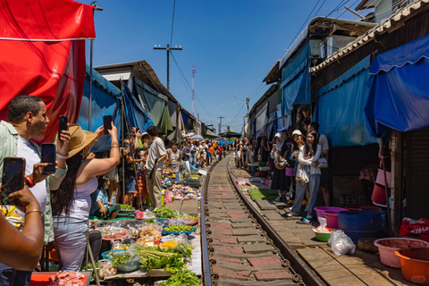 Damnoen Saduak&Maeklong Private Tour｜Hotel Pickup｜BoatOption Damnoen Saduak Private Tour with Row Boat｜No Pickup