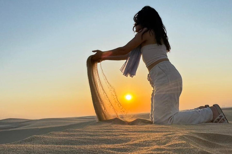 Doha: inland sea Tour With Dune Bashing &Sandboarding fun Doha: safari , camel ride, sandboarding hotel pickup