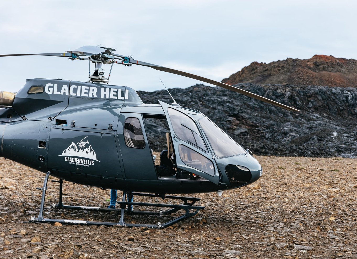 Fra Reykjavik: Helikoptertur i det nye vulkanske område