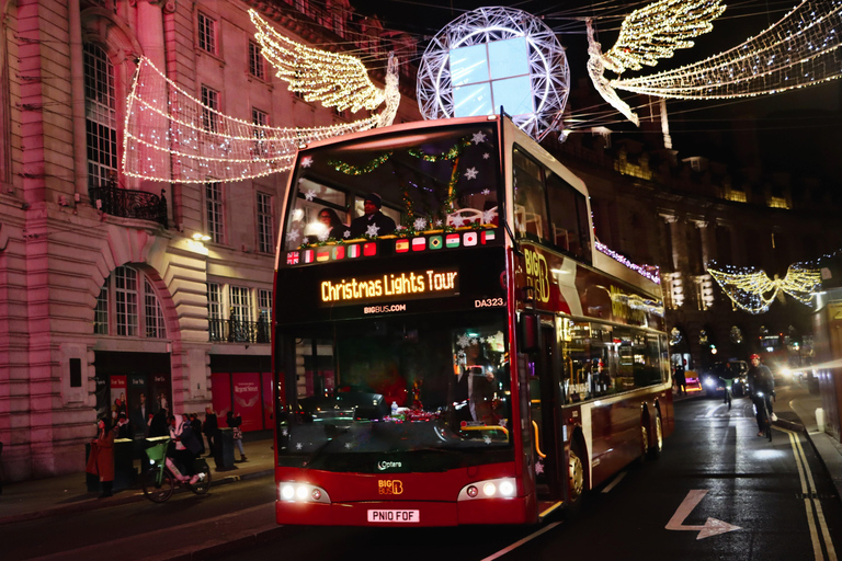 London: Live Guided Christmas Lights Open-Top Bus Night Tour London Christmas Lights Tour - London Eye Departure