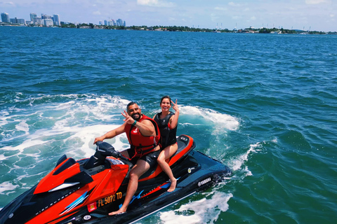 Biscayne Bay Jet Ski Rental & Free Jet Boat Ride 1-H 5 Tandem Jet Skis : Extra $70/JetSki Due at Check-In