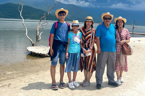 Hue: Privatwagen nach Hoi An über Hai Van Pass, Goldene Brücke