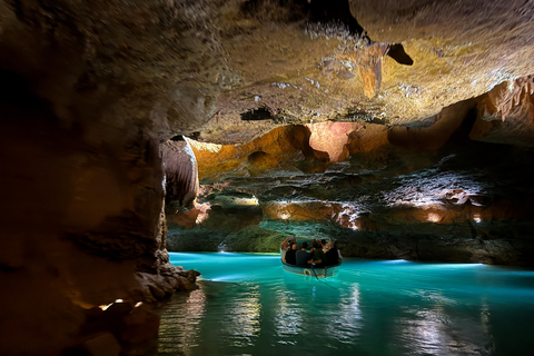 Valencia: San José Caves Tour & Summer Waterfall Day Trip Caves of San Jose + Waterfall - NH Hotel Pickup