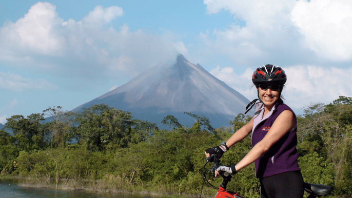 lake arenal en vulkaan mountainbiken (matig)
