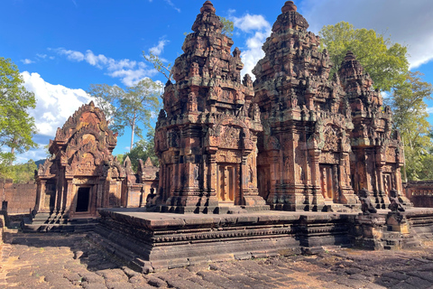 Countryside & Banteay Srei temple Cycling Tour 45km Small Share Group
